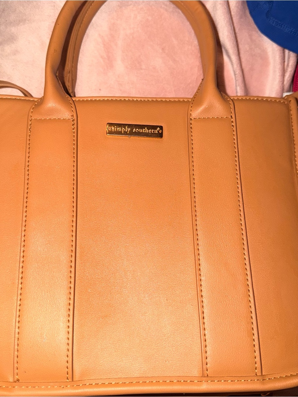 Simply Southern Caramel Tan Satchel